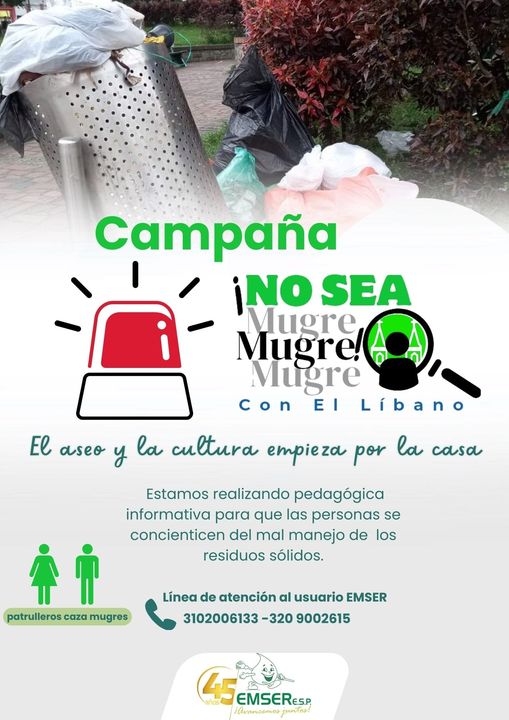 Campaña 'No Sea Mugre con El Líbano': Un Llamado a la Conciencia Ciudadana